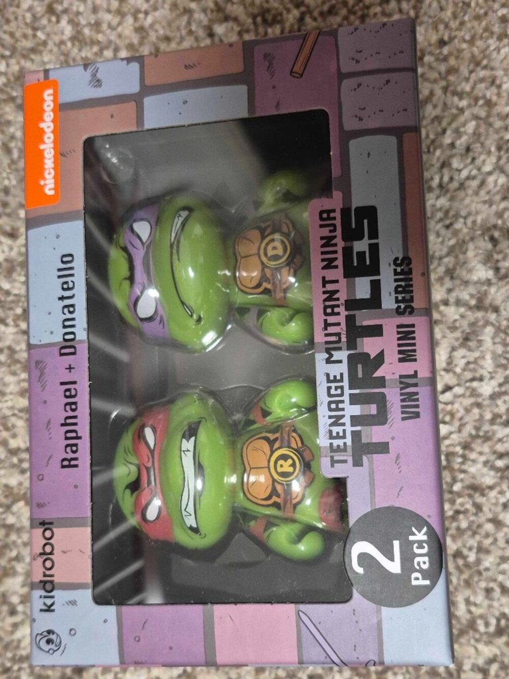 Raphael and Donatello TMNT Ninja Turtles Kidrobot vinyl figure 2 pack